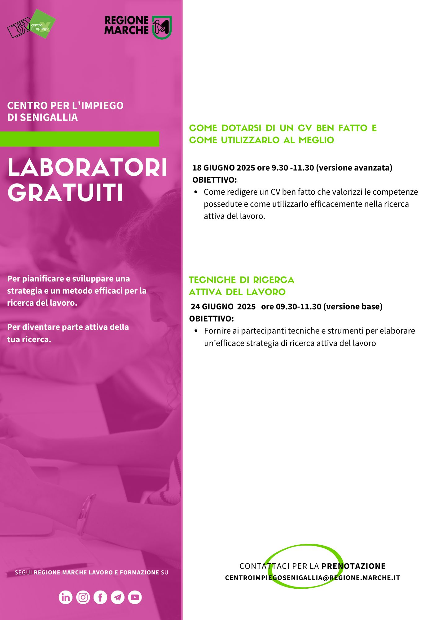 CPI SENIGALLIA: LABORATORI GIUGNO 2025 CPI SENIGALLIA: LABORATORI GIUGNO 2025